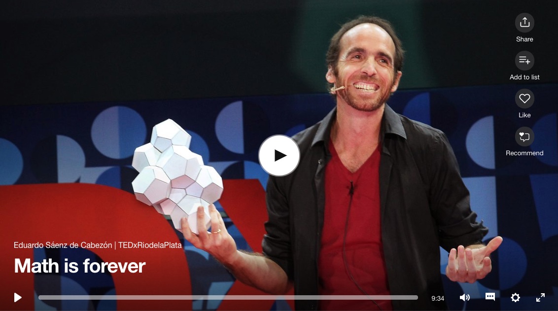 Математика - это навсегда. Выступление на TED. Буэнос-Айрес, Аргентина.2014.